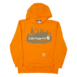 CARHARTT Live Outdoors Boys Orange Hoodie Full Zip XL For Sale