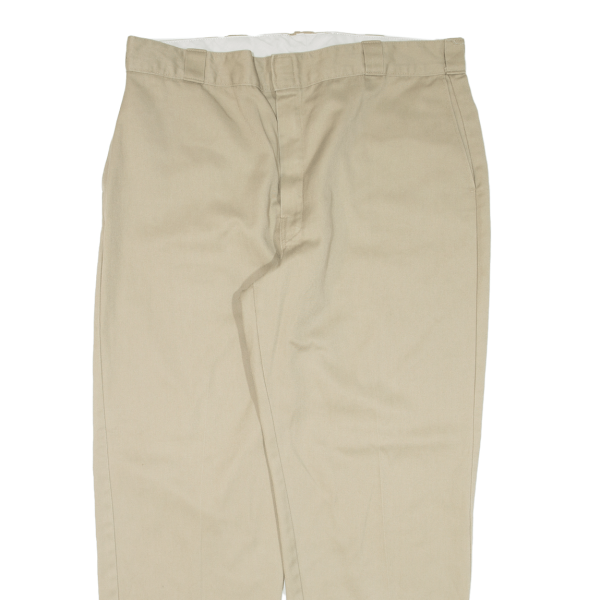 DICKIES Workwear Mens Trousers Beige Regular Straight W38 L29 Sale