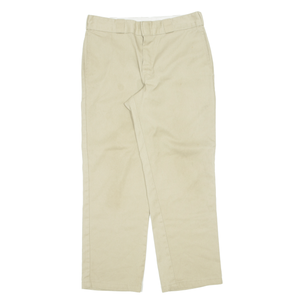 DICKIES Workwear Mens Trousers Beige Regular Straight W34 L30 For Sale