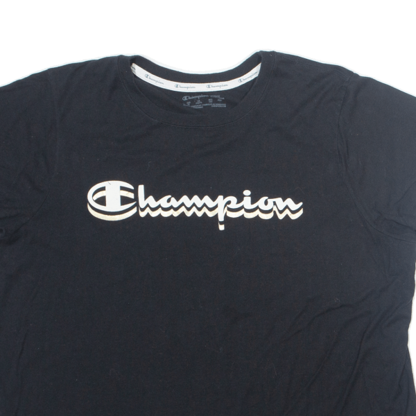 CHAMPION Cropped Womens T-Shirt Black 2XL Discount