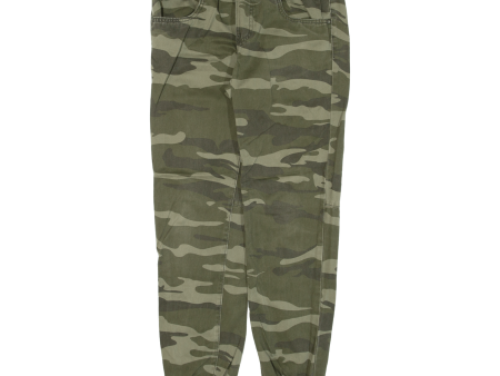 CHAPTER Camo Girls Trousers Green Regular Tapered W29 L27 Online Sale