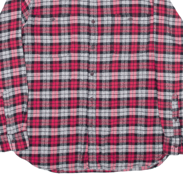 LEE Mens Flannel Shirt Red Check Long Sleeve L Discount