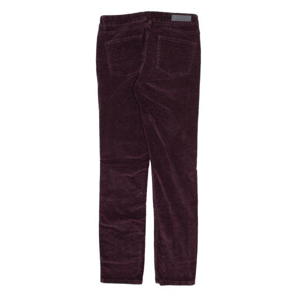 CALVIN KLEIN JEANS Ultimate Womens Corduroy Trousers Maroon Slim Skinny W28 L30 on Sale