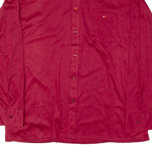 KANDAHAR CLUB Mens Plain Shirt Red 90s Long Sleeve L Online now