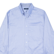 NAUTICA Mens Plain Shirt Blue Long Sleeve M Sale