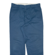 DICKIES Workwear Mens Trousers Blue Relaxed Straight W40 L32 Online Sale