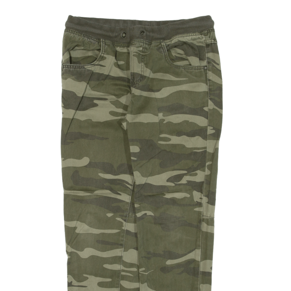 CHAPTER Camo Girls Trousers Green Regular Tapered W29 L27 Online Sale