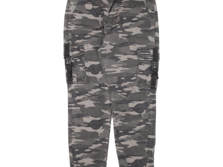 BLACK SQUAD Cargo Camo Womens Trousers Grey Regular Tapered W29 L27 Hot on Sale