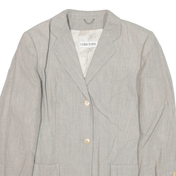 CERRUTI Womens Blazer Jacket Grey Wool L on Sale