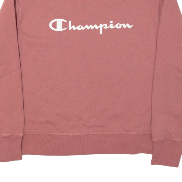 CHAMPION Womens Sweatshirt Pink High Neck L Hot on Sale