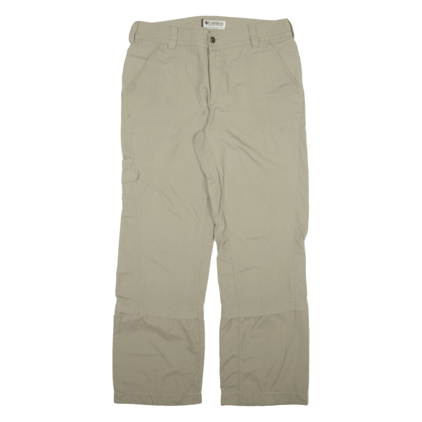 COLUMBIA Outdoor Detachable Leg Mens Trousers Beige Regular Straight W32 L29 Supply