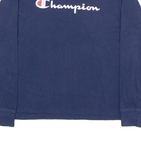 CHAMPION Womens T-Shirt Blue Long Sleeve M Discount