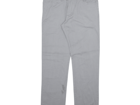 CALVIN KLEIN Mens Trousers Grey Slim Straight W34 L32 For Sale