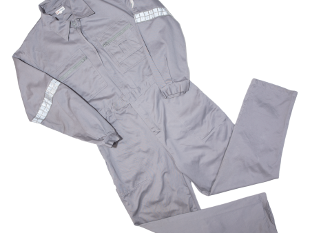 SHIN KONG Workwear Utility Mens Boiler Suit Grey Regular 2XL W36 L30 Sale