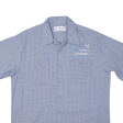 ARAMARK Mens Worker Shirt Blue Check L Discount