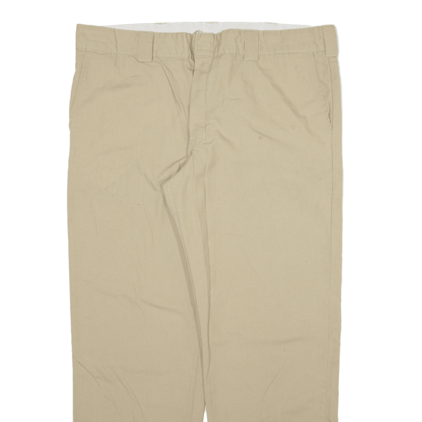 DICKIES Workwear Mens Trousers Beige Slim Straight W40 L32 Sale