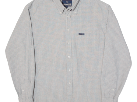 SERGIO TACCHINI Mens Shirt Grey Check Long Sleeve L For Cheap