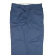 DICKIES Workwear Mens Trousers Blue Regular Straight W40 L32 Sale