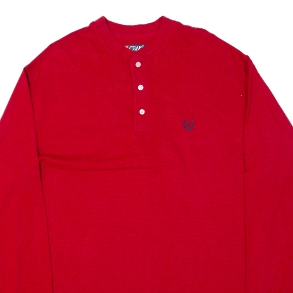 CHAPS RALPH LAUREN Mens T-Shirt Red Long Sleeve L Online