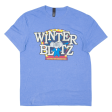 DISTRICT Sing Winter Blitz Mens T-Shirt Blue M Fashion