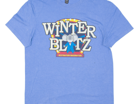 DISTRICT Sing Winter Blitz Mens T-Shirt Blue M Fashion