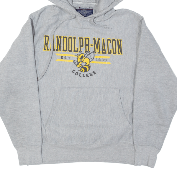 CHAMPION REVERSE WEAVE Randolph Macon College Mens Grey Hoodie USA S Discount