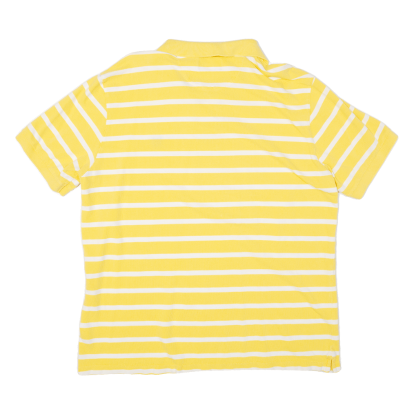 CHAPS Mens Polo Shirt Yellow Striped XL For Sale