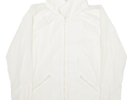 DKNY Womens Shell Jacket White Nylon L on Sale