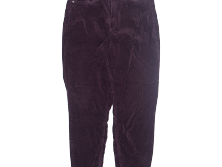 CALVIN KLEIN High Rise Ankle Womens Velvet Trousers Purple Skinny W31 L27 Hot on Sale