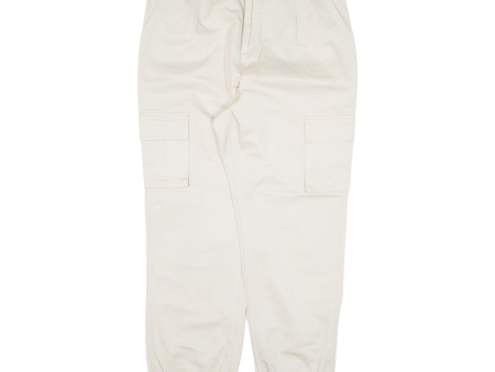 Cargo Womens Trousers Cream Regular Tapered W30 L27 Cheap