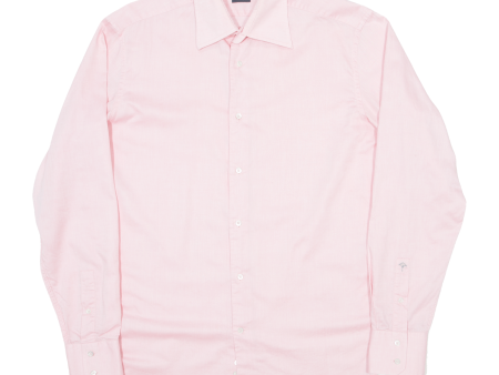 JOOP! Mens Formal Shirt Pink Long Sleeve L Fashion