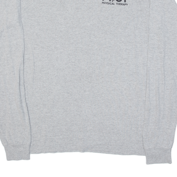 CHAMPION Mens T-Shirt Grey Long Sleeve M For Sale