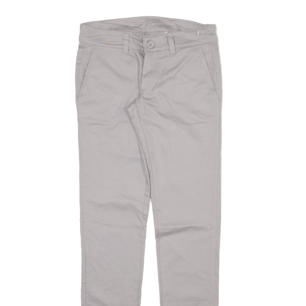 DICKIES Twill Pant Womens Trousers Grey Slim Skinny W27 L31 Hot on Sale