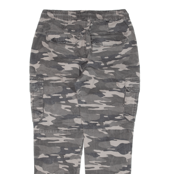 BLACK SQUAD Cargo Camo Womens Trousers Grey Regular Tapered W29 L27 Hot on Sale