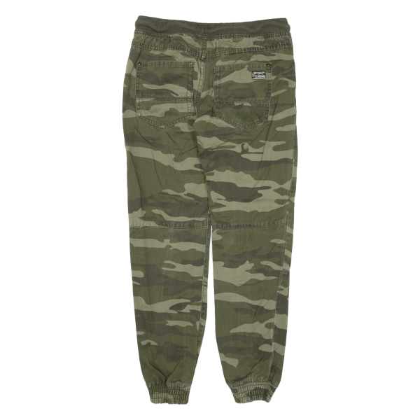 CHAPTER Camo Girls Trousers Green Regular Tapered W29 L27 Online Sale