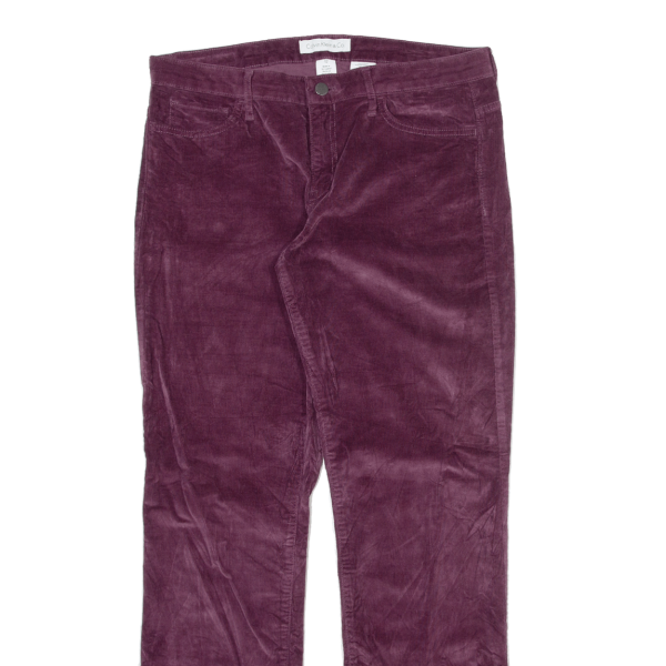 CALVIN KLEIN Womens Corduroy Trousers Maroon Slim Straight W33 L31 For Sale