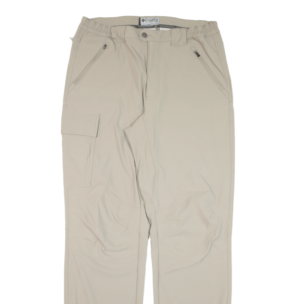 COLUMBIA Cargo Mens Trousers Beige Regular Straight W33 L35 Online now