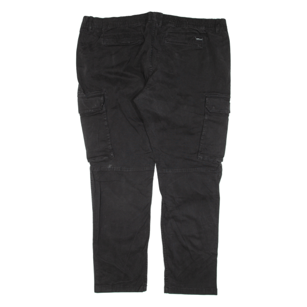 C&A Cargo Mens Trousers Black Regular Tapered W43 L31 Discount