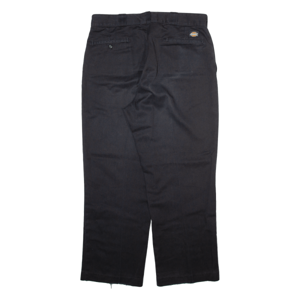 DICKIES Workwear Mens Trousers Black Relaxed Straight W36 L28 Discount