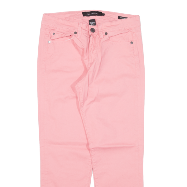 CALVIN KLEIN JEANS Crop Womens Trousers Pink Slim Skinny W28 L25 Hot on Sale