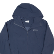 COLUMBIA Womens Shell Jacket Blue Hooded L Online now