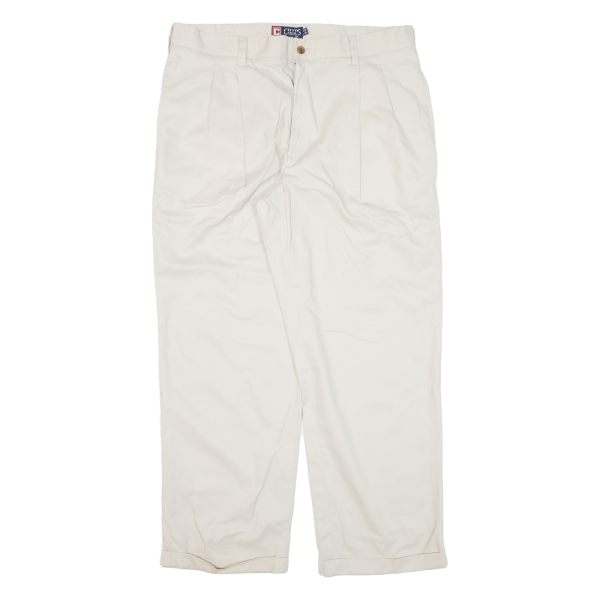 CHAPS Mens Trousers Beige Relaxed Straight W36 L29 Discount