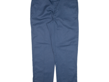 DICKIES Workwear Mens Trousers Blue Regular Straight W40 L32 Sale