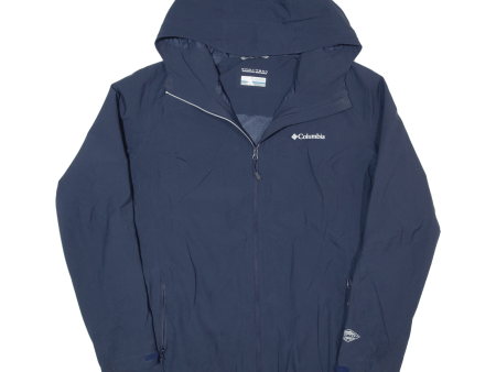 COLUMBIA Womens Shell Jacket Blue Hooded L Online now