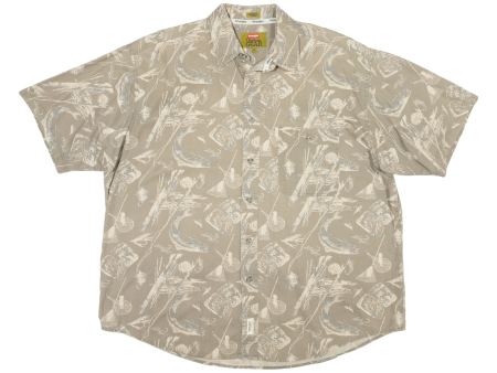 WRANGLER Mens Shirt Beige Crazy Pattern Long Sleeve XL Hot on Sale