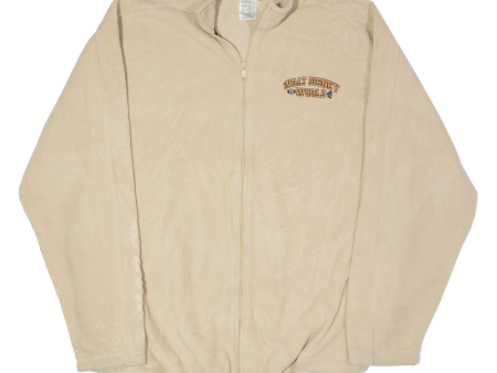 DISNEY Walt Disney World Mens Fleece Jacket Beige 2XL Hot on Sale