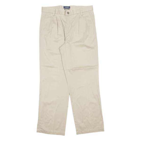 DOCKERS D2 Khaki Mens Trousers Beige Classic Straight W33 L30 For Discount