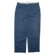 DICKIES Workwear Mens Trousers Blue Relaxed Straight W36 L28 on Sale