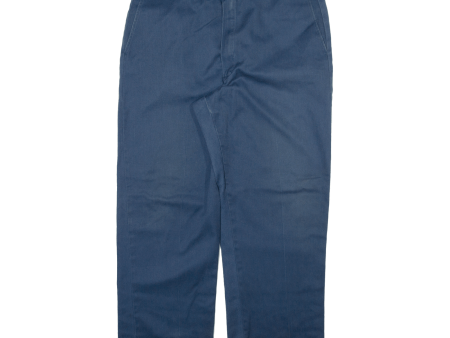 DICKIES Workwear Mens Trousers Blue Relaxed Straight W36 L28 on Sale