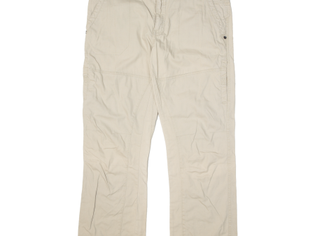 ANGELO LITRICO Cargo Mens Trousers Beige Regular Straight W38 L30 on Sale